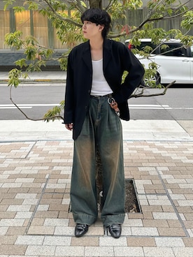 「アイテム（ジャケット/アウター）」を使った、おだまや  さん（メンズ・171cm）の夏コーディネート
