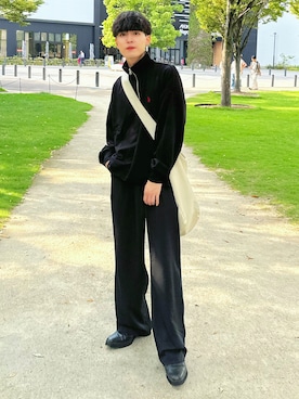 「Ellno Loset（エルノロゼット）のアイテム（ブーツ）」を使った、おだまや  さん（メンズ・171cm）の秋コーディネート