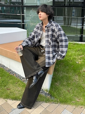 「アイテム（スリッポン）」を使った、おだまや  さん（メンズ・171cm）の秋コーディネート