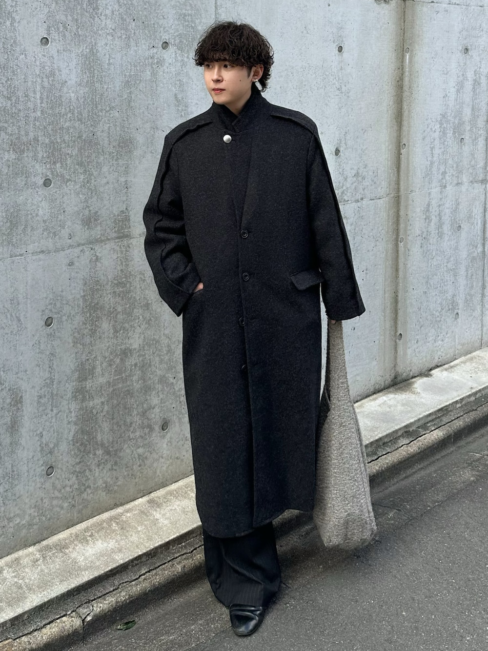 Outseam line long coat / アウトシームラインロングコートを使った