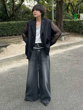 「HARE（ハレ）のアイテム（タンクトップ）」を使った、おだまや  さん（メンズ・171cm）の秋コーディネート