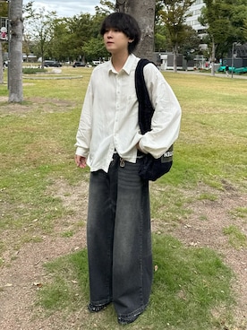 「アイテム（キーケース/キーアクセサリー、シルバー系）」を使った、おだまや  さん（メンズ・171cm）の秋コーディネート