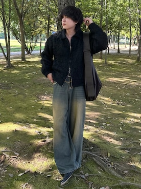 「アイテム（カーディガン/ボレロ）」を使った、おだまや  さん（メンズ・171cm）の秋コーディネート