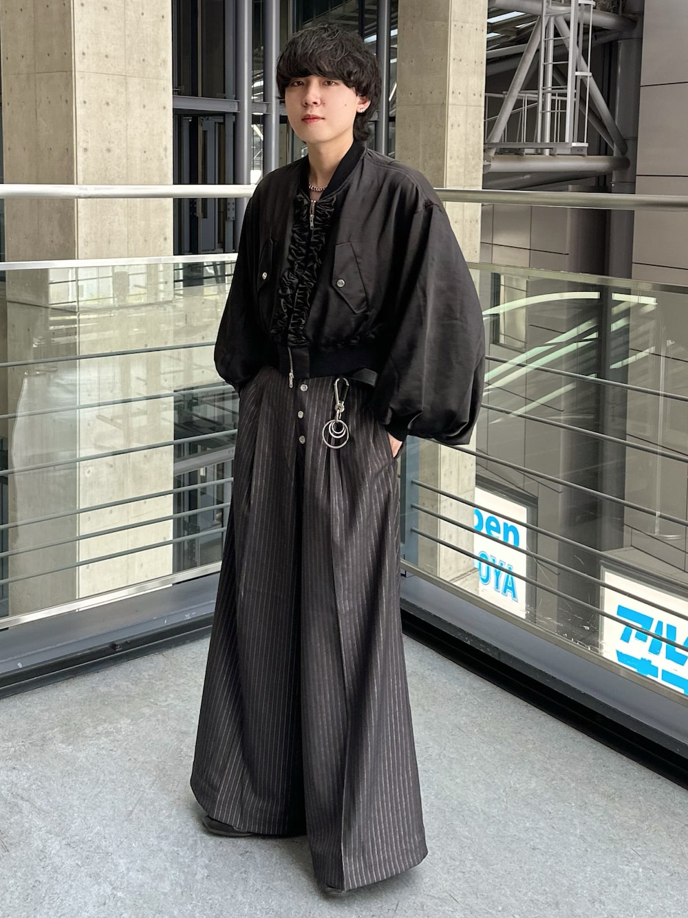 seyto ラメストライプワイドストレートパンツ seyto（セイト）の「Lame stripe wide straight pants / ラメ