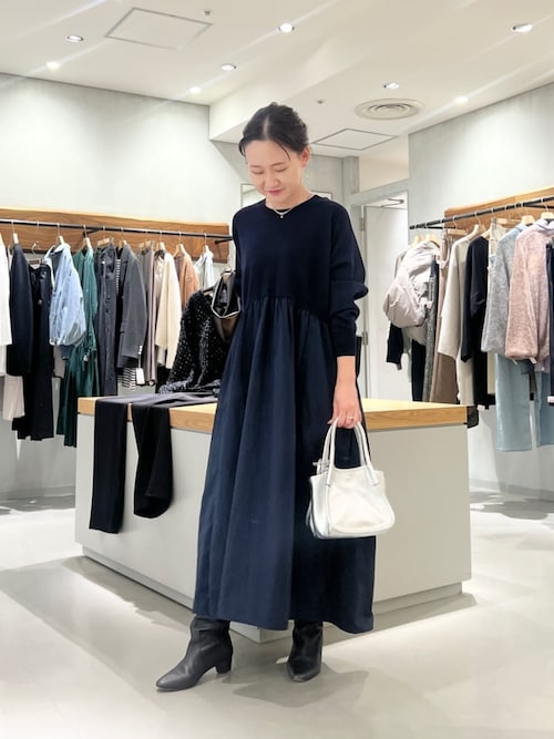 【試着のみ】BEARDSLEY ビアズリーモックネックニットコンビワンピース BEARDSLEY（ビアズリー）の「《ビアズリー》モックネックニットコンビ