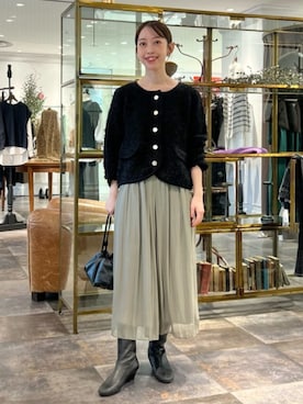 「カーキパンツ」｜BEARDSLEYさん（レディース・154cm）の秋コーディネート