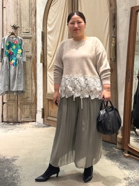 「カーキパンツ」｜BEARDSLEYさん（レディース・158cm）の秋コーディネート