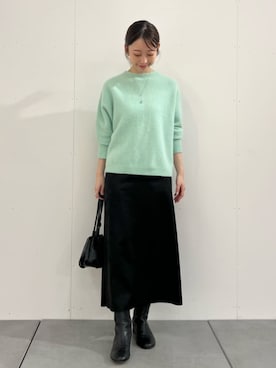 「ミントグリーン」｜BEARDSLEYさん（レディース・154cm）の秋コーディネート