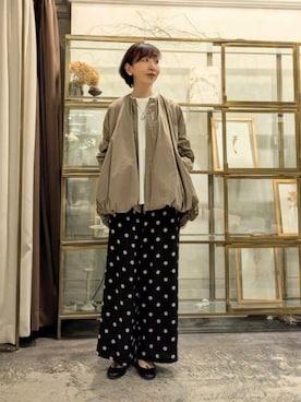 「BEARDSLEY（ビアズリー）のアイテム（ブルゾン）」を使った、BEARDSLEYさん（レディース・164cm）の春コーディネート