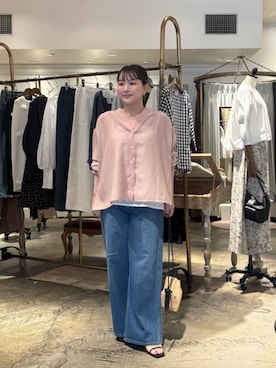 「BEARDSLEY（ビアズリー）のアイテム（パンツ）」を使った、BEARDSLEYさん（レディース・156cm）の春コーディネート