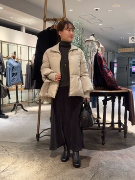 「BEARDSLEY（ビアズリー）のアイテム（ダウンジャケット/コート）」を使った、BEARDSLEYさん（レディース・152cm）の冬コーディネート