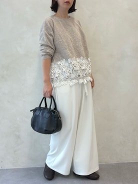 「裾レース」｜BEARDSLEYさん（レディース・162cm）の秋コーディネート