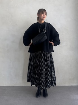 「アイテム（ボディバッグ/ウエストポーチ）」を使った、BEARDSLEYさん（レディース・158cm）の冬コーディネート