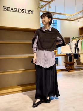 「アイテム（シャツ/ブラウス）」を使った、BEARDSLEYさん（レディース・157cm）の秋コーディネート