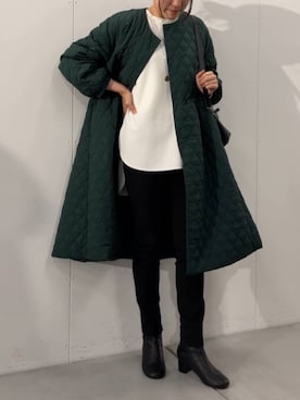 「アイテム（その他アウター、グリーン系）」を使った、BEARDSLEYさん（レディース・164cm）の夏コーディネート
