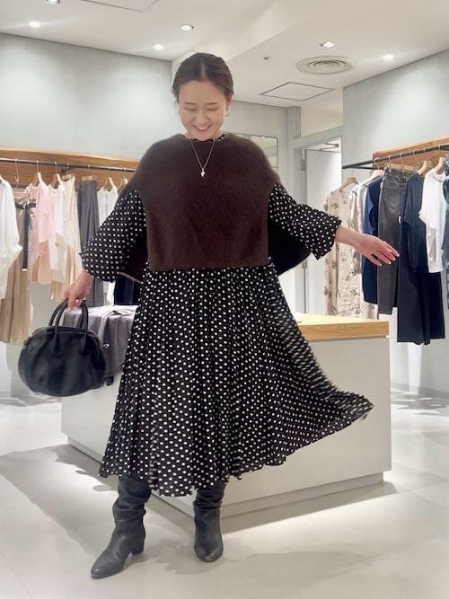 セール】ドットギャザーワンピース（ワンピース）｜BEARDSLEY