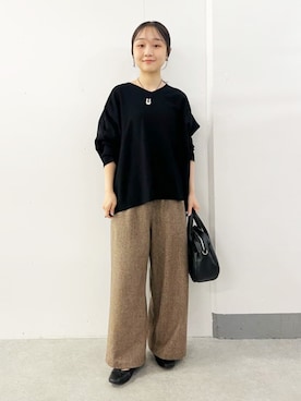 「アイテム（ボストンバッグ）」を使った、BEARDSLEYさん（レディース・149cm）の夏コーディネート