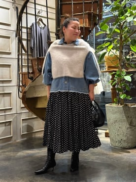 「アイテム（ワンピース/ドレス）」を使った、BEARDSLEYさん（レディース・158cm）の秋コーディネート