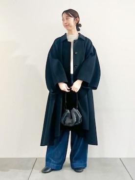 「アイテム（その他アウター）」を使った、BEARDSLEYさん（骨格ウェーブ・レディース・154cm）の秋コーディネート
