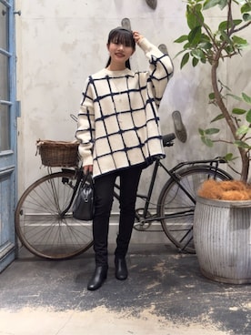 「BEARDSLEY（ビアズリー）のアイテム」を使った、BEARDSLEYさん（レディース・157cm）の秋コーディネート