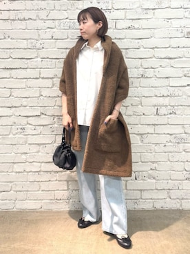 「アイテム（ストール/ショール）」を使った、BEARDSLEYさん（レディース・160cm）の夏コーディネート