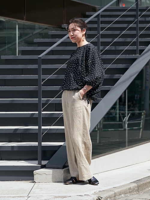 ビアズリー★巻きパンツ　リネン混 リネン混スリムパンツ | BEARDSLEY(ビアズリー)レディース | PAL