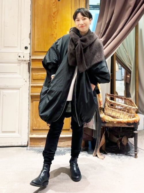 BEARDSLEY ポンチョ 中綿BIGポンチョコート レディース