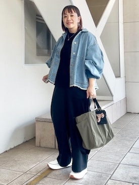 「アイテム（ポーチ）」を使った、BEARDSLEYさん（レディース・156cm）の秋コーディネート