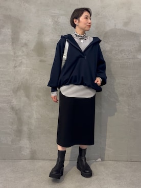 「体型カバー」｜BEARDSLEYさん（レディース・157cm）の冬コーディネート