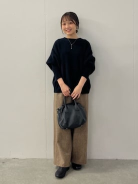 「アイテム（ボストンバッグ）」を使った、BEARDSLEYさん（レディース・149cm）の秋コーディネート