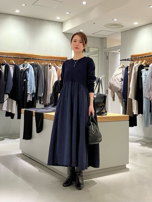 BEARDSLEY　ペプラムニットコンビワンピース　ブラック　ビアズリー　ロング BEARDSLEY ペプラムニットコンビワンピース ブラック ビアズリー ロング