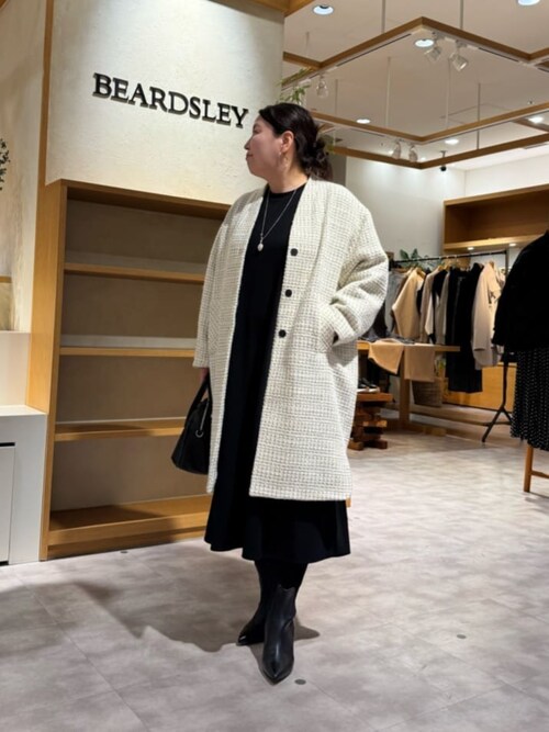 セール】チェックツイードロングコート（その他アウター）｜BEARDSLEY