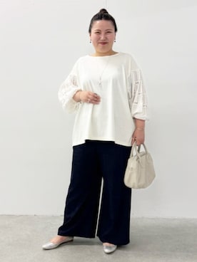 「アイテム（ボストンバッグ）」を使った、BEARDSLEYさん（レディース・158cm）の夏コーディネート