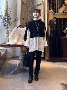 「BEARDSLEY（ビアズリー）のアイテム」を使った、BEARDSLEYさん（レディース・157cm）の秋コーディネート