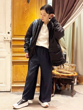 「アイテム（MA-1）」を使った、BEARDSLEYさん（レディース・157cm）の夏コーディネート