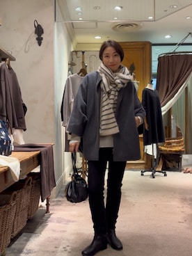 「アイテム（その他アウター）」を使った、BEARDSLEYさん（レディース・157cm）の冬コーディネート