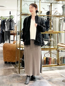 「アイテム（MA-1）」を使った、BEARDSLEYさん（レディース・154cm）の夏コーディネート