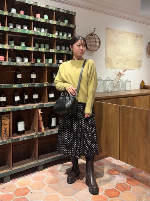 ドットギャザーワンピース（ワンピース）｜BEARDSLEY（ビアズリー）の