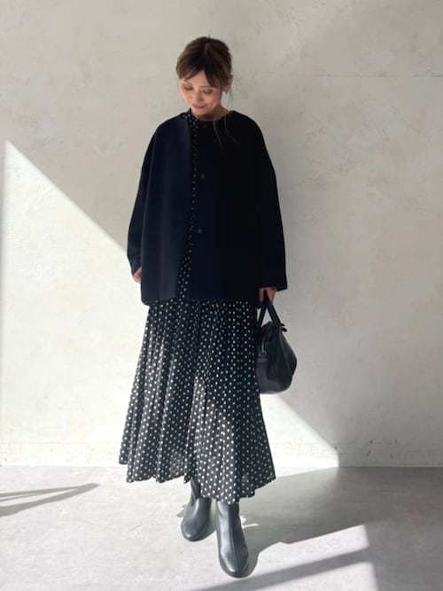 ドットギャザーワンピース(ワンピース)|BEARDSLEY ドットギャザーワンピース(ワンピース)|BEARDSLEY