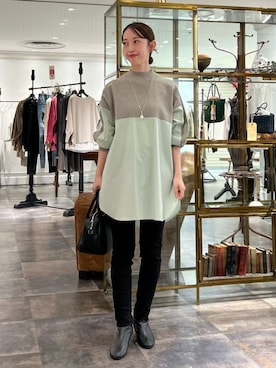 「ミントグリーン」｜BEARDSLEYさん（レディース・154cm）の秋コーディネート