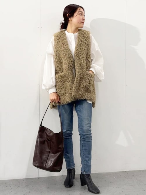 美品　ビアズリー エコファーベスト　再値下げ 美品 ビアズリー エコファーベスト 再値下げ - メルカリ