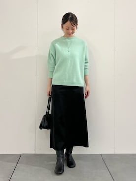 「アイテム（ニット/セーター）」を使った、BEARDSLEYさん（骨格ウェーブ・レディース・154cm）の夏コーディネート