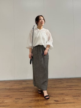 「BEARDSLEY（ビアズリー）のアイテム（スカート）」を使った、BEARDSLEYさん（レディース・153cm）の春コーディネート