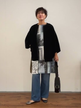 「アイテム（その他アウター）」を使った、BEARDSLEYさん（レディース・171cm）の秋コーディネート