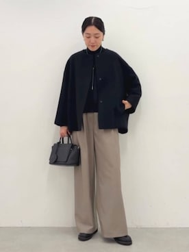 「コクーンコート」｜BEARDSLEYさん（レディース・164cm）の秋コーディネート