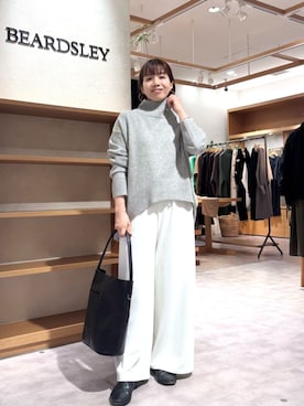 「体型カバー」｜BEARDSLEYさん（レディース・160cm）の冬コーディネート