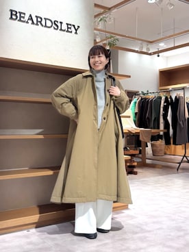 「体型カバー」｜「アイテム（ジャケット/アウター）」を使った、BEARDSLEYさん（レディース・160cm）の冬コーディネート