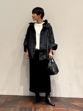 「BEARDSLEY（ビアズリー）のアイテム（ブルゾン）」を使った、BEARDSLEYさん（レディース・159cm）の冬コーディネート