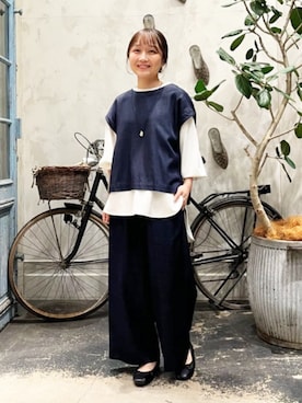 「アイテム（パンツ）」を使った、BEARDSLEYさん（レディース・149cm）の秋コーディネート
