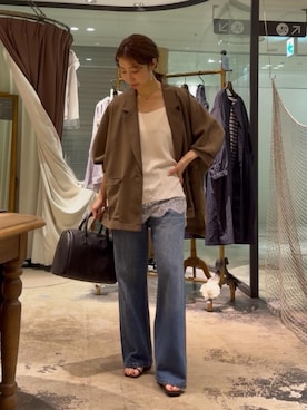 「BEARDSLEY（ビアズリー）のアイテム（ジャケット/アウター）」を使った、BEARDSLEYさん（レディース・154cm）の春コーディネート